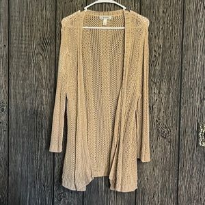 Cardigan knit tan